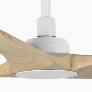 FARO BARCELONA Ventilateur plafond Heywood S DC blanc/bois clair^ Ventilateurs