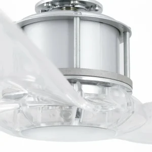 FARO BARCELONA Ventilateur plafond Just Fan M chromé/transparent^ Ventilateurs