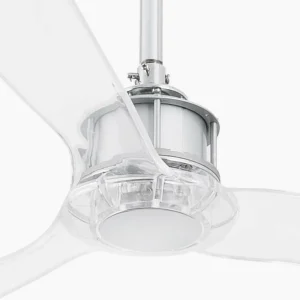 FARO BARCELONA Ventilateur plafond Just Fan M chromé/transparent^ Ventilateurs