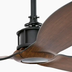 FARO BARCELONA Ventilateur plafond Just Fan M noir/bois foncé^ Ventilateurs
