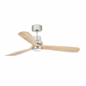 FARO BARCELONA Ventilateur plafond Lantau L LED nickel/pin clair^ Ventilateurs