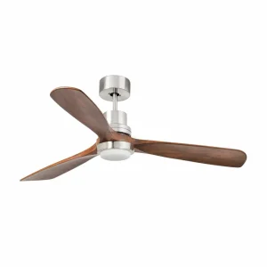 FARO BARCELONA Ventilateur plafond Lantau L LED nickel/pin foncé^ Ventilateurs