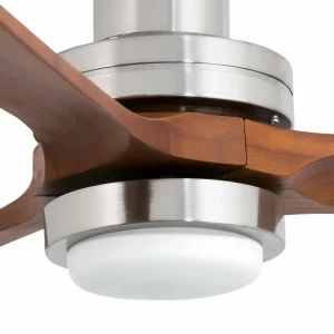 FARO BARCELONA Ventilateur plafond Lantau L LED nickel/pin foncé^ Ventilateurs