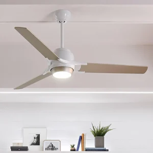KICHLER Ventilateur plafond LED Zeus 3 pales blanc-argenté^ Ventilateurs