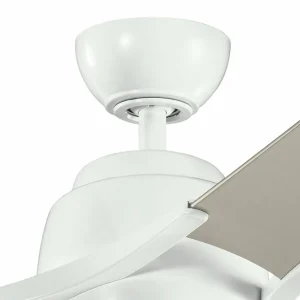 KICHLER Ventilateur plafond LED Zeus 3 pales blanc-argenté^ Ventilateurs