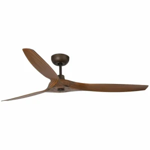 FARO BARCELONA Ventilateur plafond Morea L DC 3 pales brun foncé^ Ventilateurs