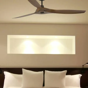 FARO BARCELONA Ventilateur plafond Morea L DC 3 pales brun foncé^ Ventilateurs