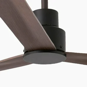 FARO BARCELONA Ventilateur plafond Nassau DC, 3 pales brun foncé^ Ventilateurs