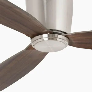 FARO BARCELONA Ventilateur plafond Nias L DC nickel/bois foncé^ Ventilateurs