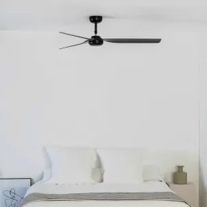 FARO BARCELONA Ventilateur plafond Point M, DC, 3 pales, noir^ Ventilateurs