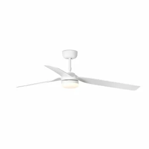 FARO BARCELONA Ventilateur plafond Point M, DC, lampe LED blanc^ Ventilateurs