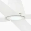 FARO BARCELONA Ventilateur plafond Typhoon L lampe LED IP44 blanc^ Ventilateurs