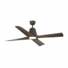 FARO BARCELONA Ventilateur plafond Typhoon L lampe LED IP44 brun^ Ventilateurs