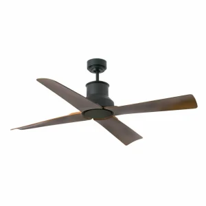 FARO BARCELONA Ventilateur plafond Winche M IP44 extérieur wenge^ Ventilateurs