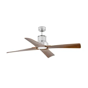 FARO BARCELONA Ventilateur plafond Winche M lampe LED IP44 chromé^ Ventilateurs