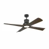 FARO BARCELONA Ventilateur plafond Winche M lampe LED IP44 noir^ Ventilateurs