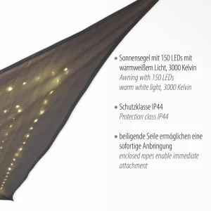 JUST LIGHT. Vélum solaire LED Voile^ Lampes Décoratives