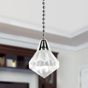 Westinghouse chaîne acrylique-diamant chromée^ Ventilateurs