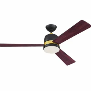 Westinghouse Tristan ventilateur noir/merisier^ Ventilateurs