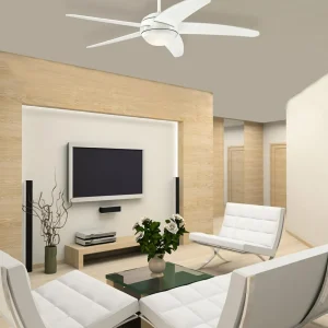 Westinghouse Ventilateur de plafond LED Bendan, blanc, silencieux^ Ventilateurs