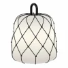 Wever & Ducré Lighting WEVER & DUCRÉ Abat-jour Costa 2.0, noir, corde, Ø 28 cm^ Matériel Électrique