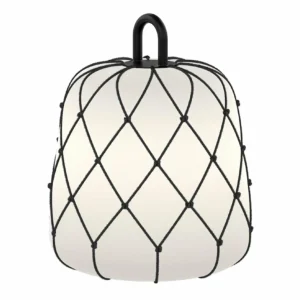 Wever & Ducré Lighting WEVER & DUCRÉ Abat-jour Costa 2.0, noir, corde, Ø 28 cm^ Matériel Électrique
