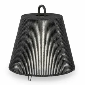 Wever & Ducré Lighting WEVER & DUCRÉ Abat-jour Costa 1.0, noir, corde, Ø 39 cm^ Matériel Électrique