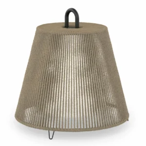 Wever & Ducré Lighting WEVER & DUCRÉ Abat-jour Costa 1.0, sable, corde, Ø 39 cm^ Matériel Électrique