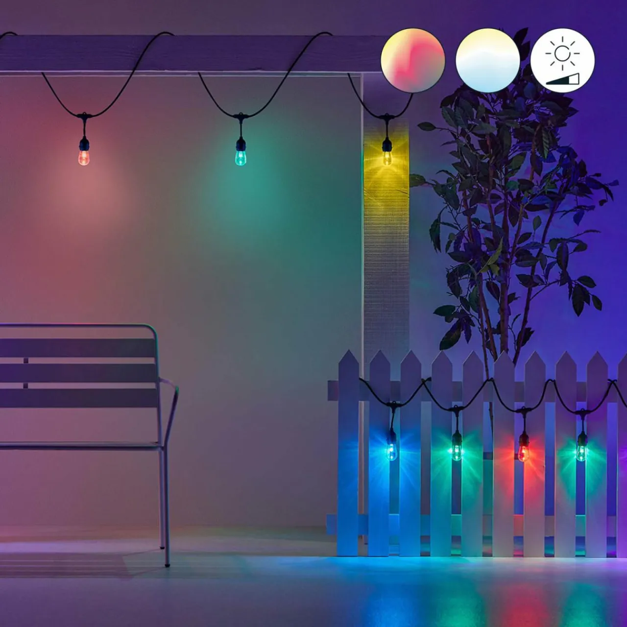 wiz_string_lights_guirlande_lumineuse_led_dextrieur__m_cct_rvb_0.webp WiZ String Lights Guirlande lumineuse LED d'extérieur, 14,8 m, CCT, RVB^ Lampes Décoratives