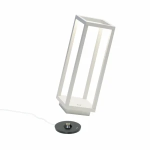 Zafferano Home lanterne batterie LED IP54 blanche^ Lampes Décoratives
