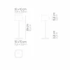 Zafferano Ofelia 3K lampe à poser rechargeable IP65 blanc^ Lampes Décoratives