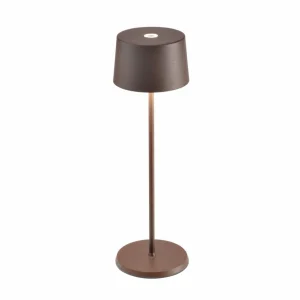 Zafferano Olivia 3K lampe à poser rechargeable IP65 corten^ Lampes Décoratives