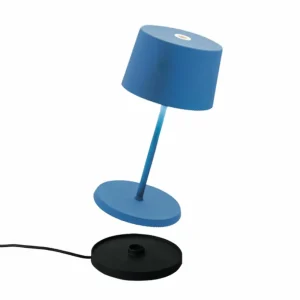 Zafferano Olivia mini 3K lampe à poser rechargeable bleu capri^ Lampes Décoratives