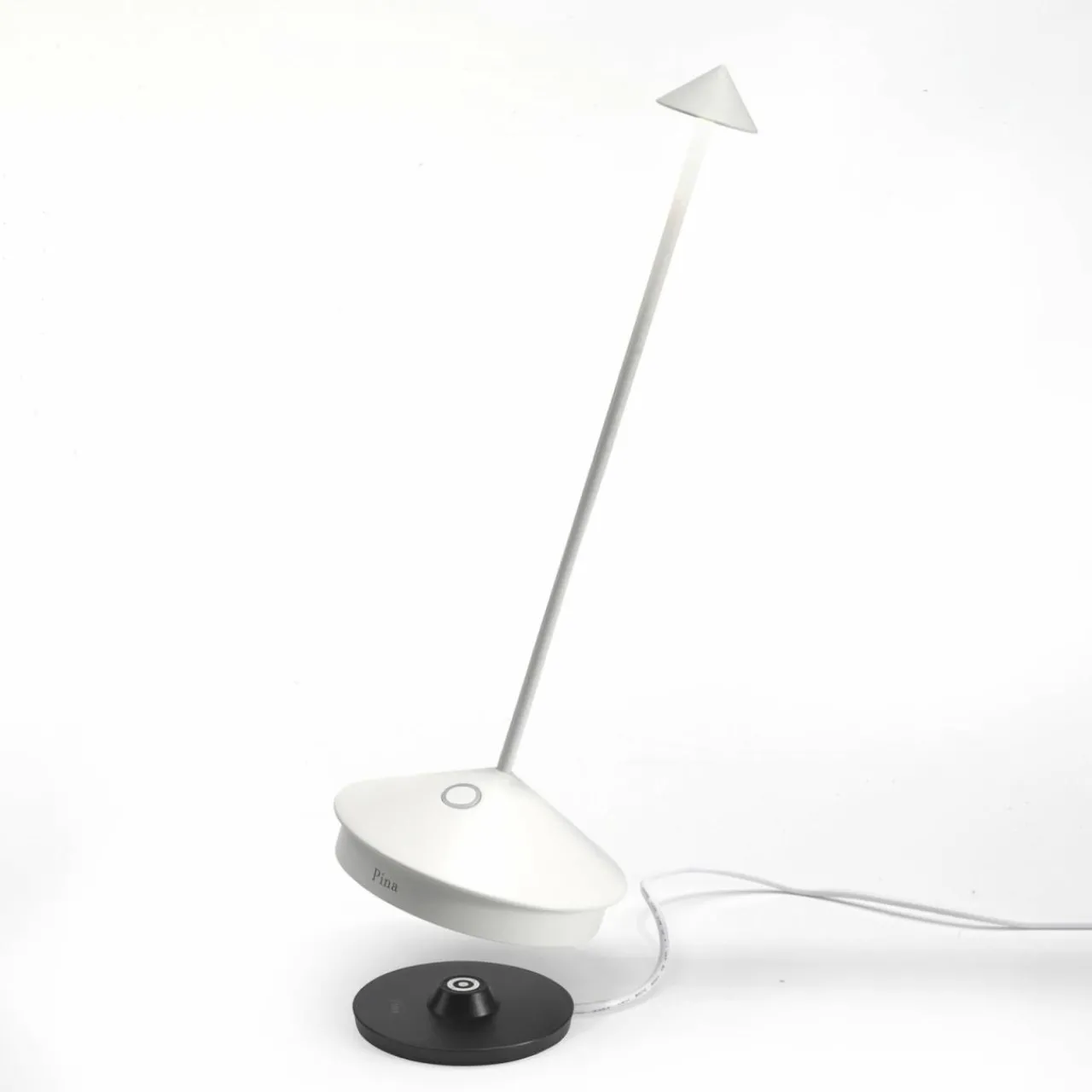 zafferano_pina_k_lampe__poser_rechargeable_ip_blanc_1.webp Zafferano Pina 3K lampe à poser rechargeable IP54 blanc^ Lampes Décoratives