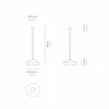 Zafferano Pina 3K lampe à poser rechargeable IP54 gris foncé^ Lampes Décoratives