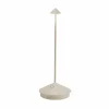 Zafferano Pina 3K lampe à poser rechargeable IP54 sable^ Lampes Décoratives