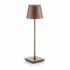 Zafferano Poldina Lampe à poser LED Batterie, mate, marron^ Lampes Décoratives