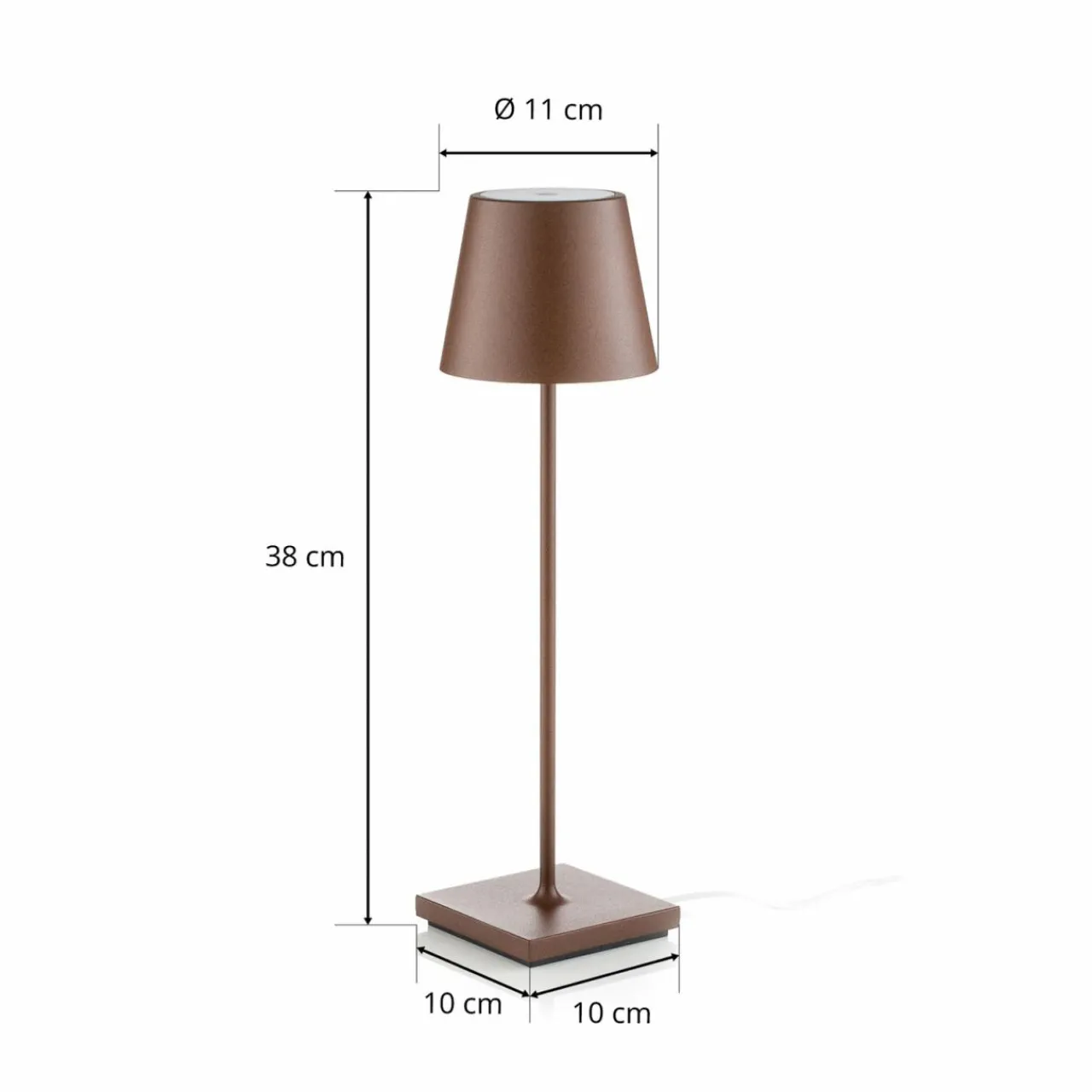 zafferano_poldina_lampe__poser_led_batterie_mate_marron_6.webp Zafferano Poldina Lampe à poser LED Batterie, mate, marron^ Lampes Décoratives