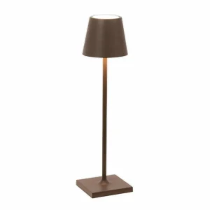 Zafferano Poldina micro luminaire rechargeable IP65 corten^ Luminaires De Terrasse | Lampes Décoratives