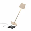 Zafferano Poldina micro luminaire rechargeable IP65 sable^ Luminaires De Terrasse | Lampes Décoratives